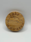 🌊 Lake Wawasee Round Bamboo Bottle Opener